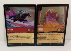 Disney Lorcana TCG Hades & Mulan OVERSIZE Gift Set Promo Cards Factory Sealed - Image 1