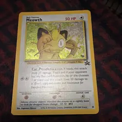 Pokemon TCG Meowth 10/53 Wotc Promo Holo Basic 50 HP Vintage Card - Image 1