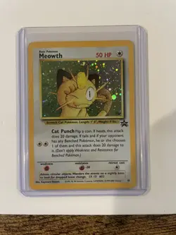 Pokemon TCG Meowth 10/53 Wotc Promo Holo HP - Image 1