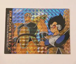 1996 Dragon Ball Z Card #08 Vegeta and Nappa Holo Foil CCG TCG - Image 1