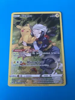 Pikachu & Akari TG05/TG30 Lost Origin Trainer Gallery Ultra Rare Pokemon Card - Image 2