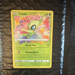 Pokemon Celebi Amazing Rare Holo Card Swsh04: Vivid Voltage 009/185 Basic 60 HP - Image 1