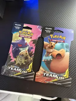 Pokemon Sun & Moon Team Up Sleeved Boosters TWO PACKS (Sealed)!!! - Image 1