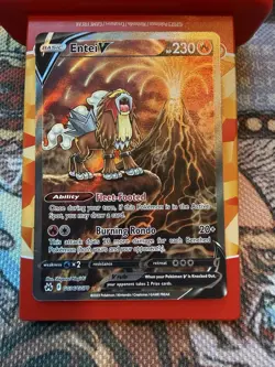 Pokemon Entei V Ultra Rare Full Art Holo Crown Zenith Galarian Gallery GG36/GG70 - Image 1