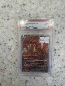 Pokemon Entei V GG36/GG70 Crown Zenith Full Art Holo Ultra Rare PSA 10 - Image 1