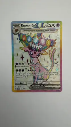 Pokemon TCG Espeon EX Prismatic Evolutions Black Star Promo Card 175 - Image 1