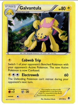 Galvantula 27/119 Cracked Ice Holo Phantom Forces Pokemon Card - Image 1