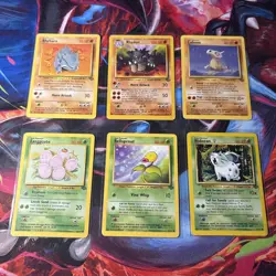 Jungle Vintage Pokemon Non Holo Unlimited Card Lot 6 Cards Old Sets Rare #13 - Image 1