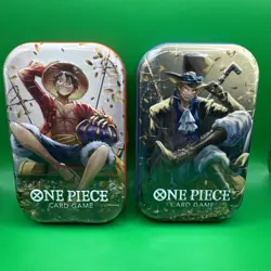 New & Sealed! Set of 2 One Piece Card Game Tin Pack Set Volume 2 OP-13 - Image 1