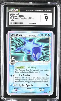 CGC 9 MINT Latios ex 2006 EX Dragon Frontiers 96/101 Holo Pokemon Card - Image 1