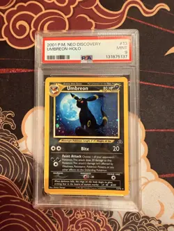 PSA 9 MINT Umbreon Neo Discovery Holo Pokemon Card 13/75 BRAND NEW Certification - Image 2