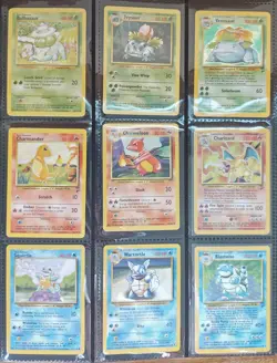 Original 151 Pokemon Cards Complete Set 1st Gen Jungle Fossil Base W/ Binder Lot - Image 1