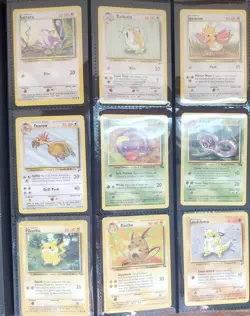 Original 151 Pokemon Cards Complete Set 1st Gen Jungle Fossil Base W/ Binder Lot - Image 4