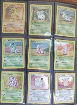 Original 151 Pokemon Cards Complete Set 1st Gen Jungle Fossil Base W/ Binder Lot - Image 5