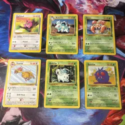 Jungle Vintage Pokemon Non Holo Unlimited Card Lot 6 Cards Old Sets Rare #12 - Image 1