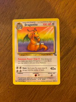 Dragonite 19/62 - 1999 Fossil Set Pokemon Card - Non Holo - NM/M (Never Played) - Image 1