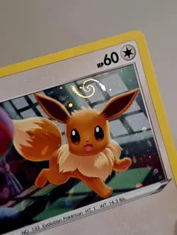 Eevee SWSH212 *FULL HD Swirl HALO* Black Star Promo Holo Pokemon TCG Card - Image 1