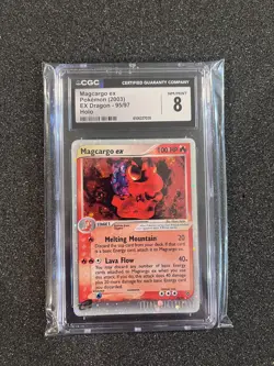 CGC 8, Magcargo ex 95/97, Holo EX Dragon, Pokemon Card TCG - Image 3