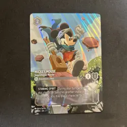 Lorcana Mickey Mouse Inspirational Warrior ENCHANTED RARE Card 221/204 #1 - Image 1