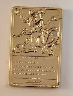 Pokemon Mewtwo Gold Plated Metal Card 1999 Nintendo Collectible Rare - Image 2