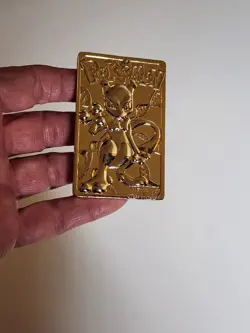 Pokemon Mewtwo Gold Plated Metal Card 1999 Nintendo Collectible Rare - Image 4