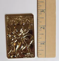 Pokemon Mewtwo Gold Plated Metal Card 1999 Nintendo Collectible Rare - Image 5