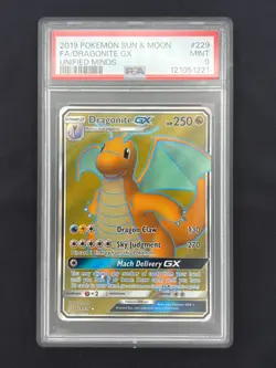 Dragonite GX 229/236 - Unified Minds - Graded PSA 9 MINT Pokemon Card - Image 1