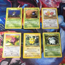 Jungle Vintage Pokemon Non Holo Unlimited Card Lot 6 Cards Old Sets Rare #10 - Image 1