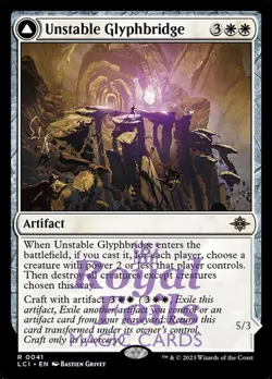 Unstable Glyphbridge / Sandswirl Wanderglyph 2x FOIL LCI MTG Rare MINT artifact - Image 1