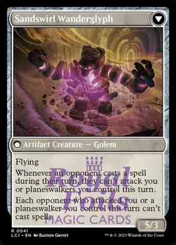 Unstable Glyphbridge / Sandswirl Wanderglyph 2x FOIL LCI MTG Rare MINT artifact - Image 2