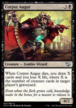 Magic the Gathering MTG Corpse Augur (17) Commander 2015 LP - Image 1