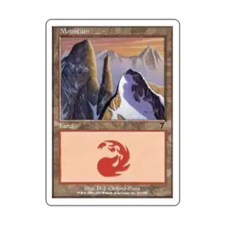 WOTC MtG 7th Ed Mountain #337 (C) (Foil) EX - Image 1