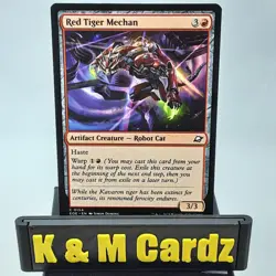MTG - Edge of Eternities - Red Tiger Mechan - #154 - NM - Playset x4 - Image 1