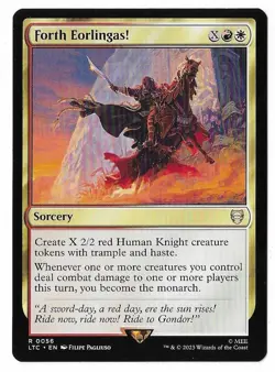 MTG Forth Eorlingas! Lord of the Rings Commander (LTC) Rare Magic #0056 Unplayed - Image 1