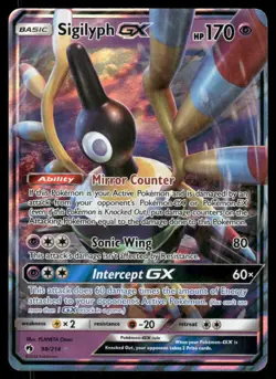 Pokemon Cards Sigilyph GX 98/214 Lost Thunder Holo Rare GX NM *2 - Image 1