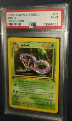 1999 Arbok 31/62 1st edition PSA 9 Pokemon TCG - Image 2