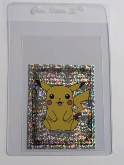 1999 MERLIN POKEMON STICKER #S1 PIKACHU PRISM - Image 3