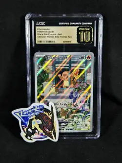 Pokemon Black Star Promos Charmander 044 Obsidian Flames ETB CGC 10 Pristine - Image 1