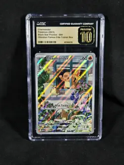 Pokemon Black Star Promos Charmander 044 Obsidian Flames ETB CGC 10 Pristine - Image 2