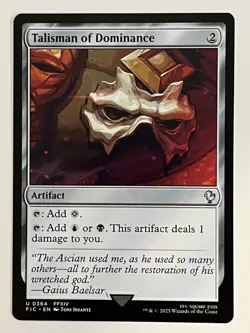 Talisman of Dominance Commander: Final Fantasy Non-Foil Regular MTG - Image 1