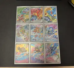 Pokemon Set of 9 First Partner Illustration Collection Series 1 30th Anniversary - Image 1