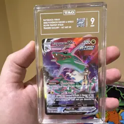 Pokemon TCG Rayquaza VMAX TG20 Silver Tempest Alt Art Holo TAG 9 - Image 1