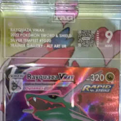 Pokemon TCG Rayquaza VMAX TG20 Silver Tempest Alt Art Holo TAG 9 - Image 3