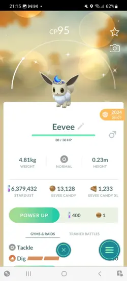 Pokemon Go Shiny Eevee Moon Crown - Image 1