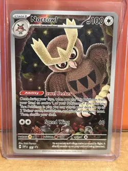 2023 Pokemon Scarlet & Violet Noctowl 141 Promo NM Illustration Rare - Image 1