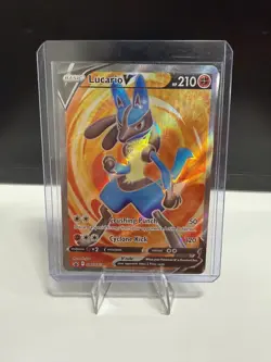 Lucario V SWSH213 Promo SWSH Black Star Pokemon Near Mint - Image 1
