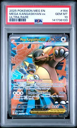 2025 POKEMON MEG EN-MEGA EVOLUTION ULTRA RARE #164 MEGA KANGASKHAN EX PSA 10 - Image 1