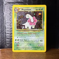 Meganium 10/111 Neo Genesis Unlimited Holo Rare MP Pokemon Tcg - Image 1