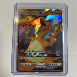 Pokemon Charizard GX 9/68 Hidden Fates Ultra Rare Holo HP250 Flare Blitz GX - Image 1
