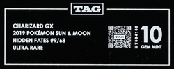 2019 Pokemon SM Hidden Fates 9/68 Charizard GX Ultra Rare TAG 10 - Image 3
